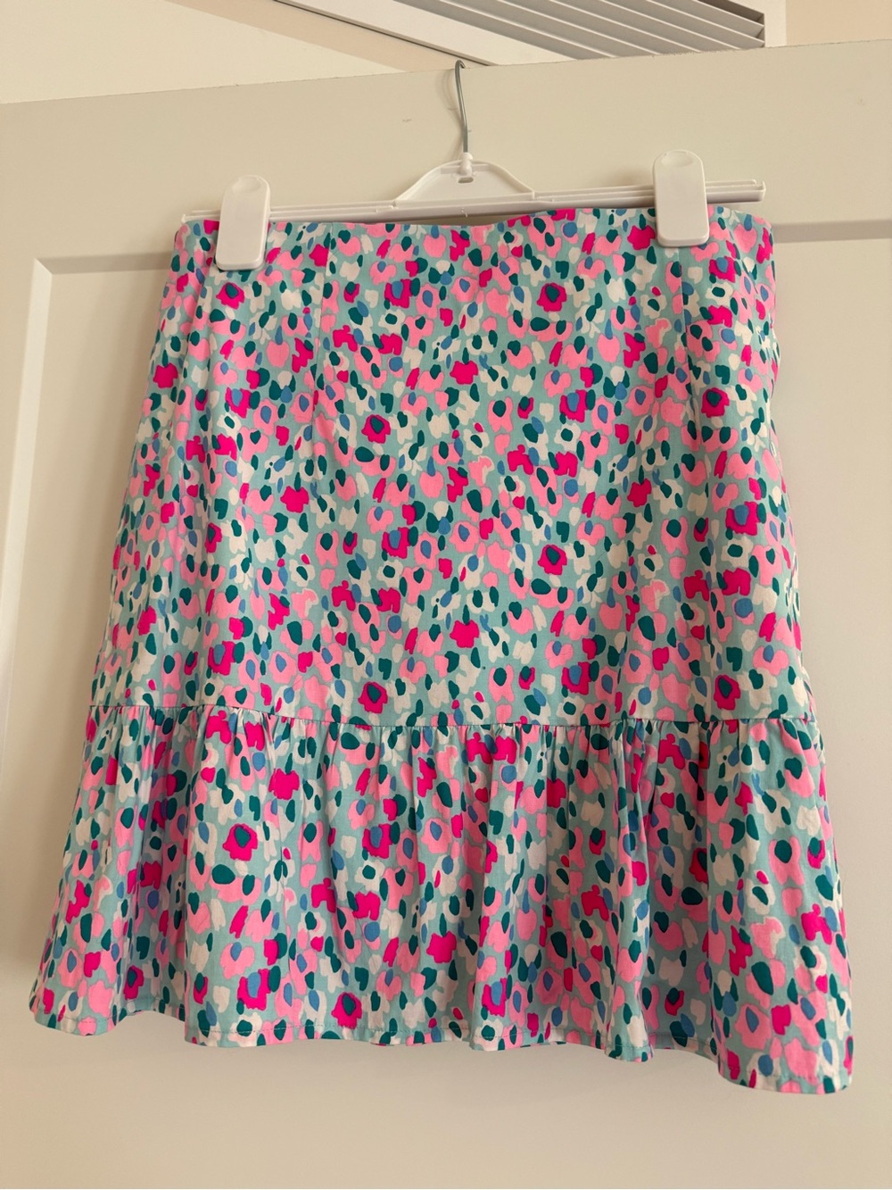 Lilly Pulitzer Pink Blue Floral Ruffle Skirt – Size 6